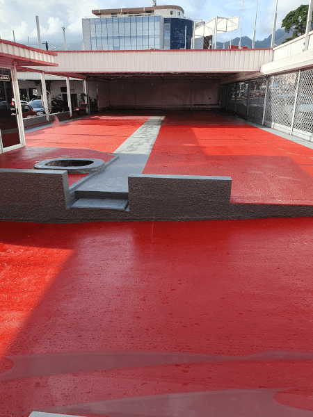 peinture sur sol à Tahiti